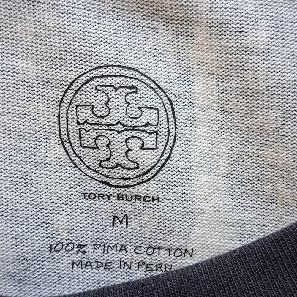 Tory Burch Bologan Pima Cotton Knit Dress Abstract Black White